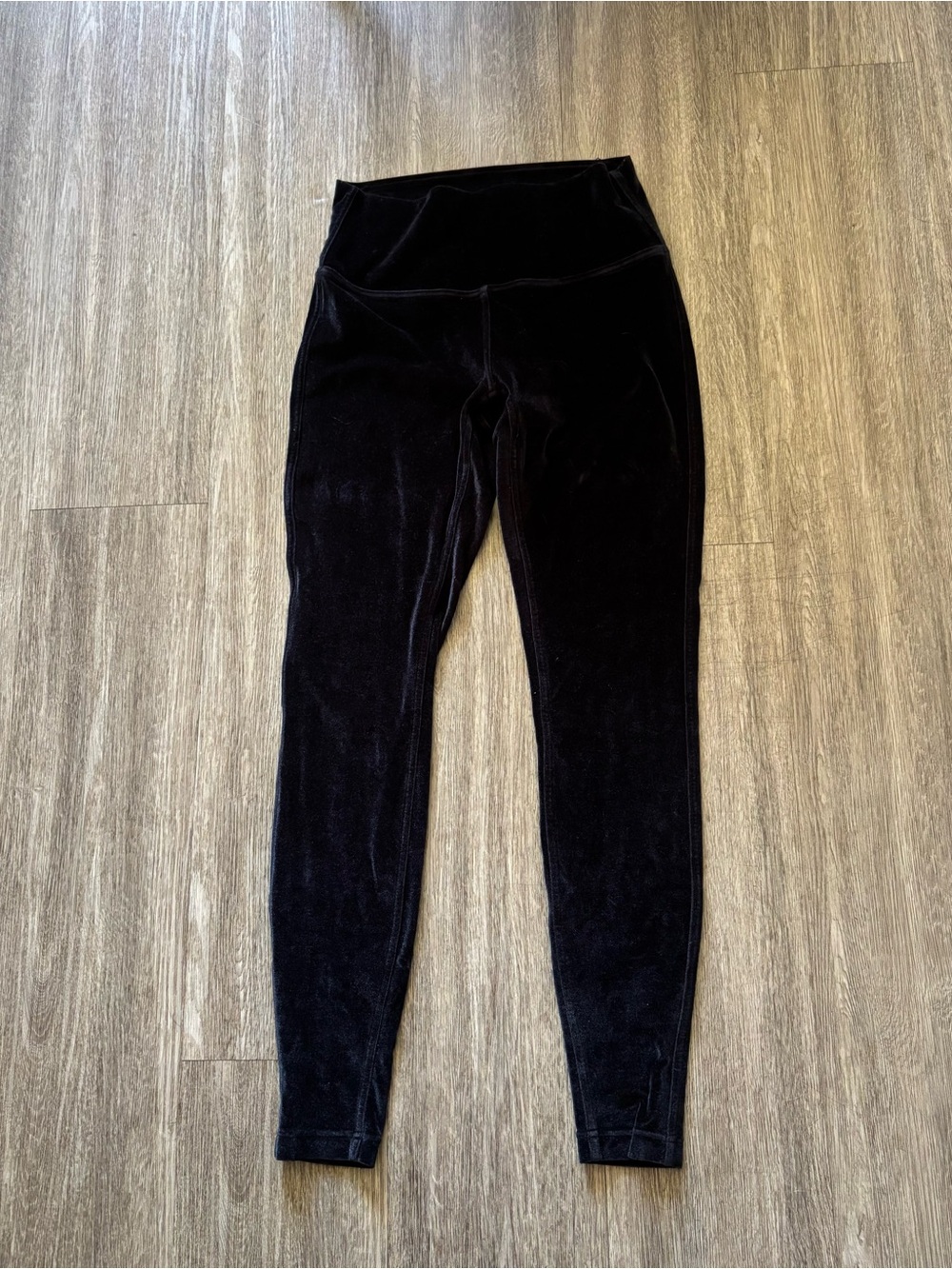 lululemon athletica Navy Blue Velvet-Look High-Rise Leggings